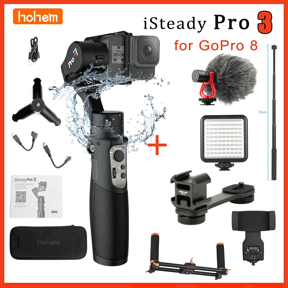 Hohem iSteady Pro 3 осевой портативный монопод с шарнирным замком Водонепроницаемый IPX4