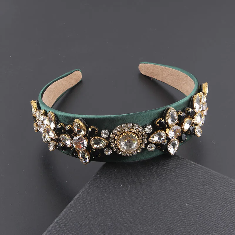 Baroque Colorful Rhinestone Headband Ladies Prom Party Travel Hair Accessories 873