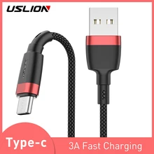 USLION usb type C кабель для samsung Galaxy A50 S10 S9 S8 huawei P30 3,1 быстрое зарядное устройство для Xiaomi Redmi Note 7 шнур данных