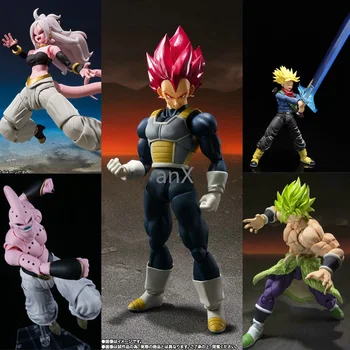 

19 cm SHF Dragon Ball Anime Super Vegeta PVC Model Toy Broli Majin Buu Vegeta Trunks Action Figure Collection Toys Original Box