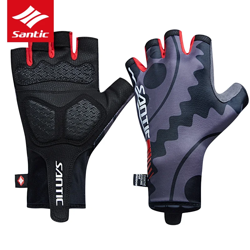 

Santic Short-finger Cycling Gloves Short Breathable Non-slip Bicycle Half-finger Cycling Glove Anti-friction Protection Palm