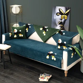 

Winter plush sofa cushion, four seasons universal sofa cushion, cover towel cushion