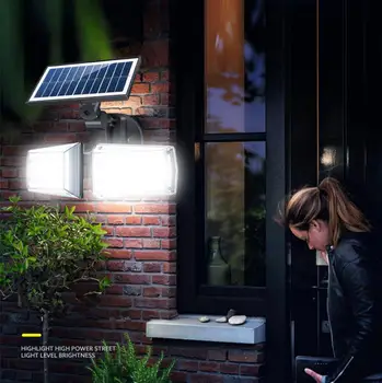 

Solar Powered LED Wall Light Outdoor Motion Sensor Waterproof Street Light 42LEDs 20W