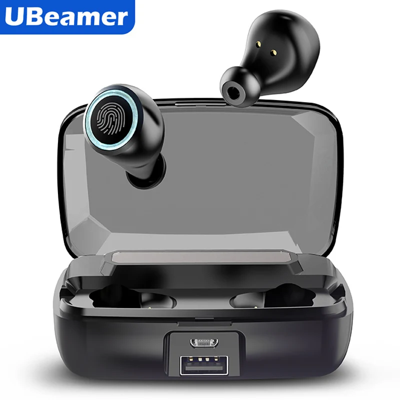Bluetooth наушники TWS Ubeamer беспроводные с чехлом для зарядки микрофоны bluetooth inalambrico