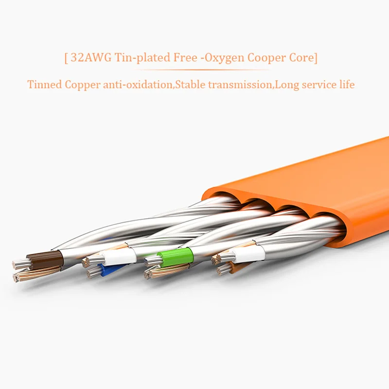 Кабель CHOSEAL RJ45 плоский Cat7 Ethernet сетевой Lan кабель RJ 45 Патч корд для компьютерного