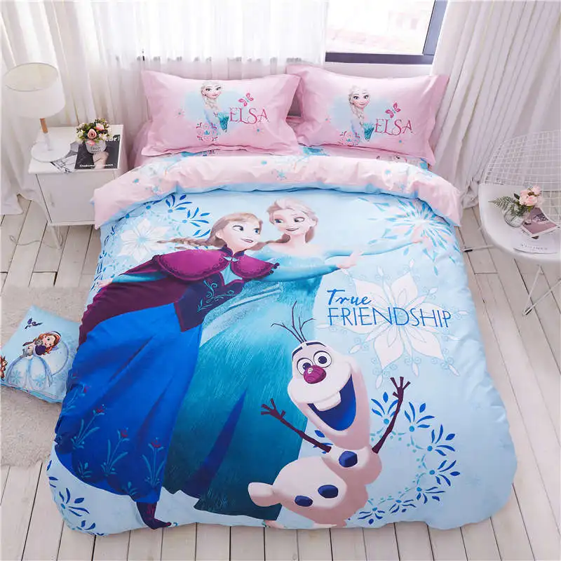 Комплект постельного белья queen size из хлопка для девочек, декор в спальню, пододеяльник, пододеяльник, простыня, 3-5 шт., с рисунком - Цвет: D3-12