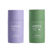 Green Tea Cleansing Solid Mask Purifying Clay Stick Mask Oil Control Eggplant Anti-Acne Removal Blackhead Skin Care Whitening Green Tea Cleansing Solid Mask Purifying Clay Stick Mask Oil Control Eggplant Anti-Acne Removal Blackhead Skin Care Whitening