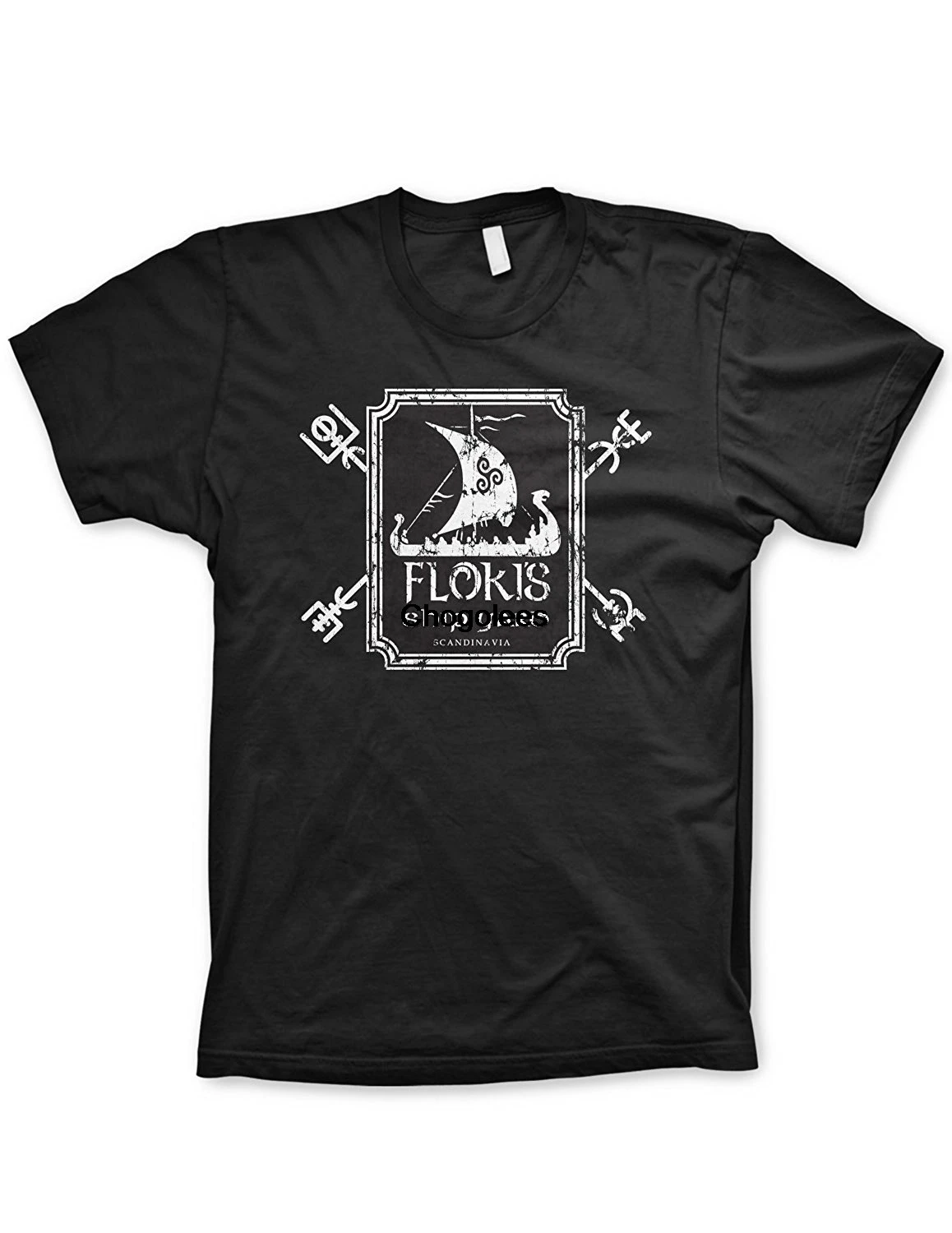 Футболка Floki's Shipyard с забавным графическим рисунком викингов | Мужская одежда
