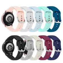 20 мм мягкий силиконовый ремешок для часов samsung Galaxy Watch 42 мм Active2 40 мм 44 мм спортивный ремешок для gear S2 Active 2 Huami Amazfit