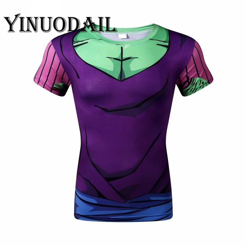 Short Tee M Мужской и женский для фитнеса, футболка в стиле аниме «Драконий жемчуг зет костюм Косплэй спортивные футболки Super Saiyan vegeta Гоку футболка - Цвет: Short Tee M
