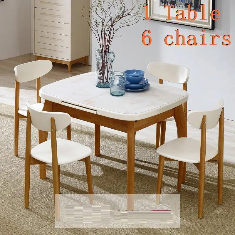 Number 7 Marmol A Manger современный обеденный набор Meja Makan Comedores Mueble Juego De Esstisch деревянный стол - Цвет: Number 7