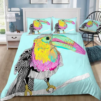 

Toucan 3D Bedding Set Printed Duvet Cover Set Queen King Twin Size