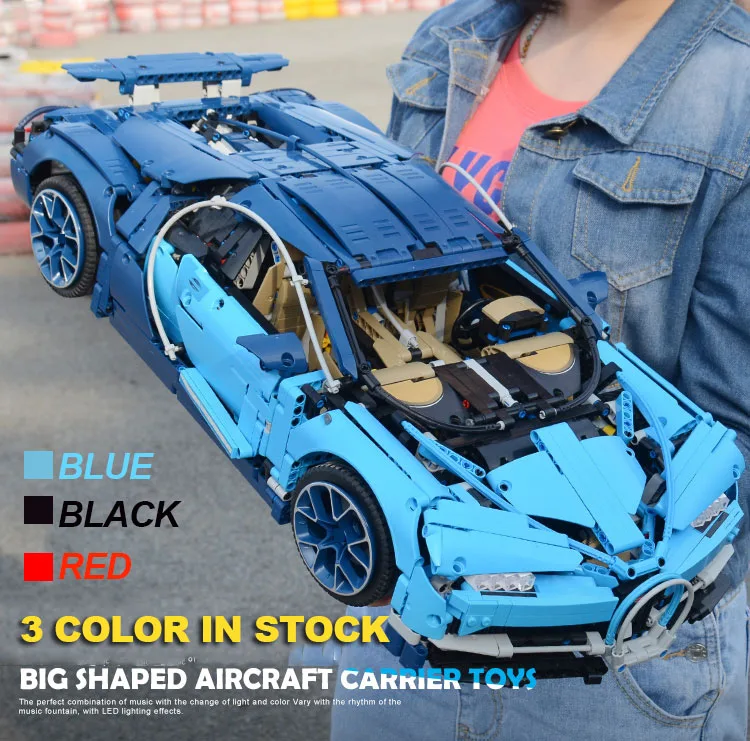 Economici Lepinblocks technic bugatti chiron blu auto da corsa supercar blocchi di costruzione 42083 20086 3625pcs Giocattolo