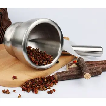 

Mortar and Pestle Sets Stainless Steel Pills Crusher Pesto Powder Spice Grinder
