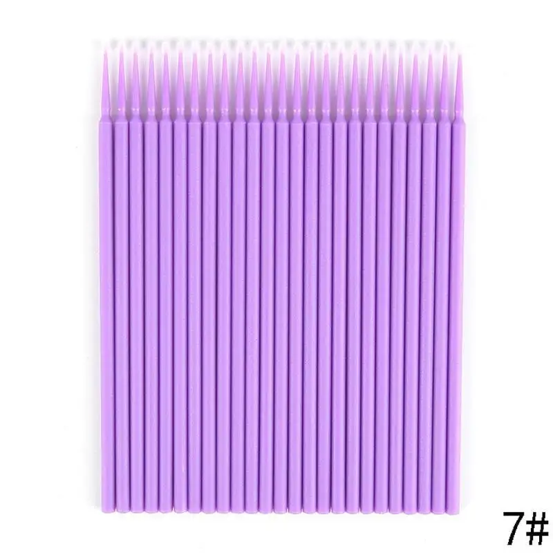 100 шт./пакет ватный тампон микро щетки одноразовые Microbrush Макияж Наращивание ресниц Аппликаторы O7X8