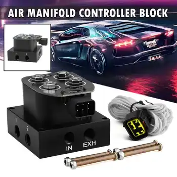 

Air Manifold Controller Block Ride Suspension Management System 30-350psi Solenoid Valve Manifold Controller Block 1/4" NPT Port