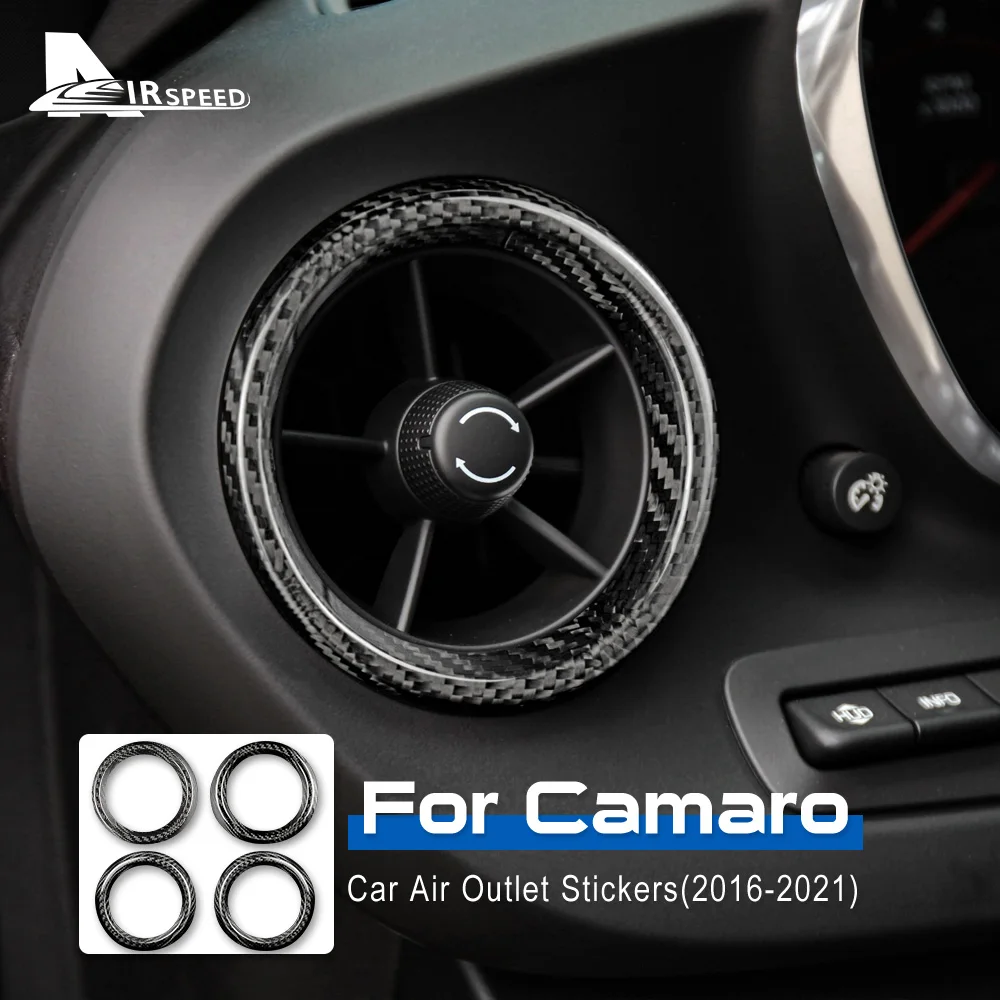 

Real Hard Carbon Fiber for Chevrolet Camaro 2016 2017 2018 2019 2020 2021 2022 2023 Accessories Car Air Outlet Vent Sticker