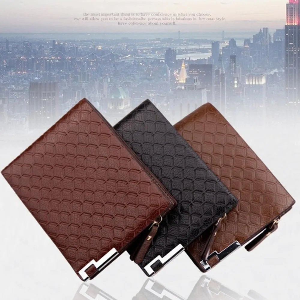 Mens Luxury Leather Soft Wallet Credit Card Holder Purse Black Brown With Zip