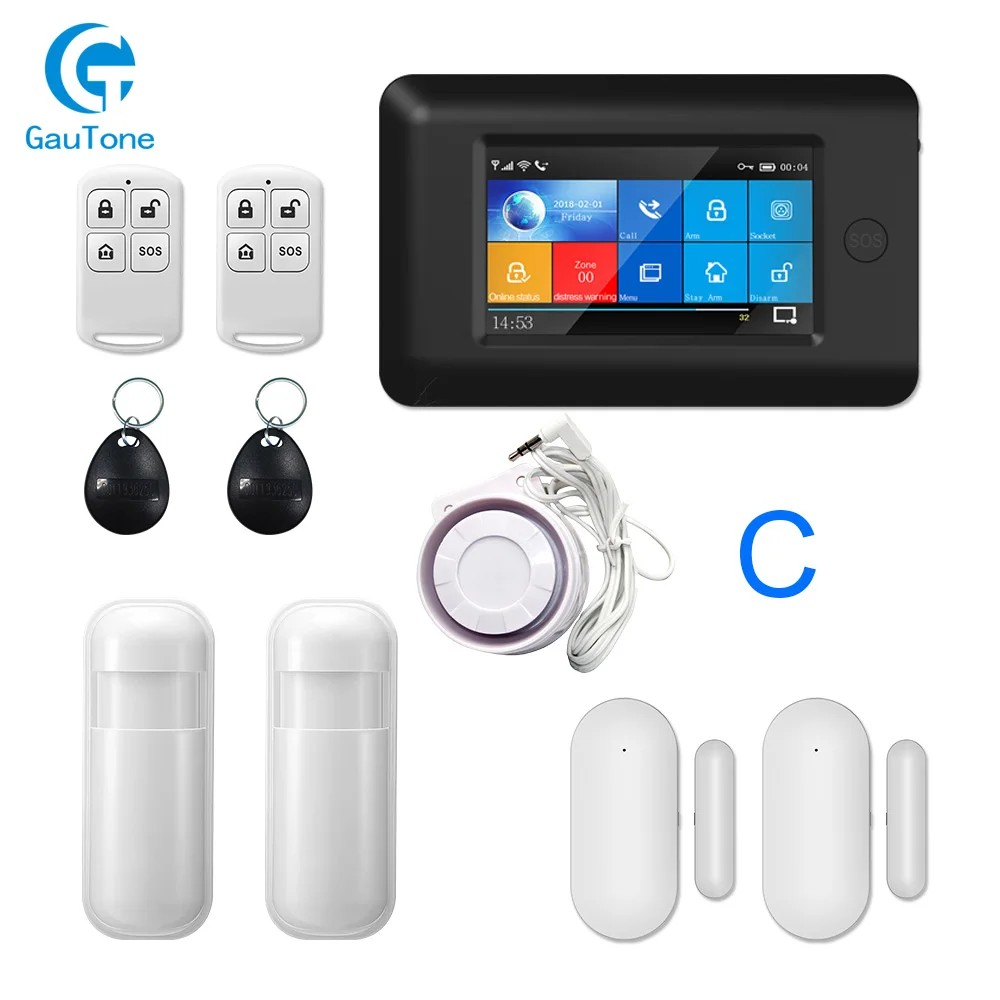 GT-022-GSM-PG106-C PG106 Wi-Fi+ GSM GPRS беспроводная домашняя охранная сигнализация приложение дистанционное управление Хост сигнализации для Android и iOS - Цвет: GT-022-GSM-PG106-C