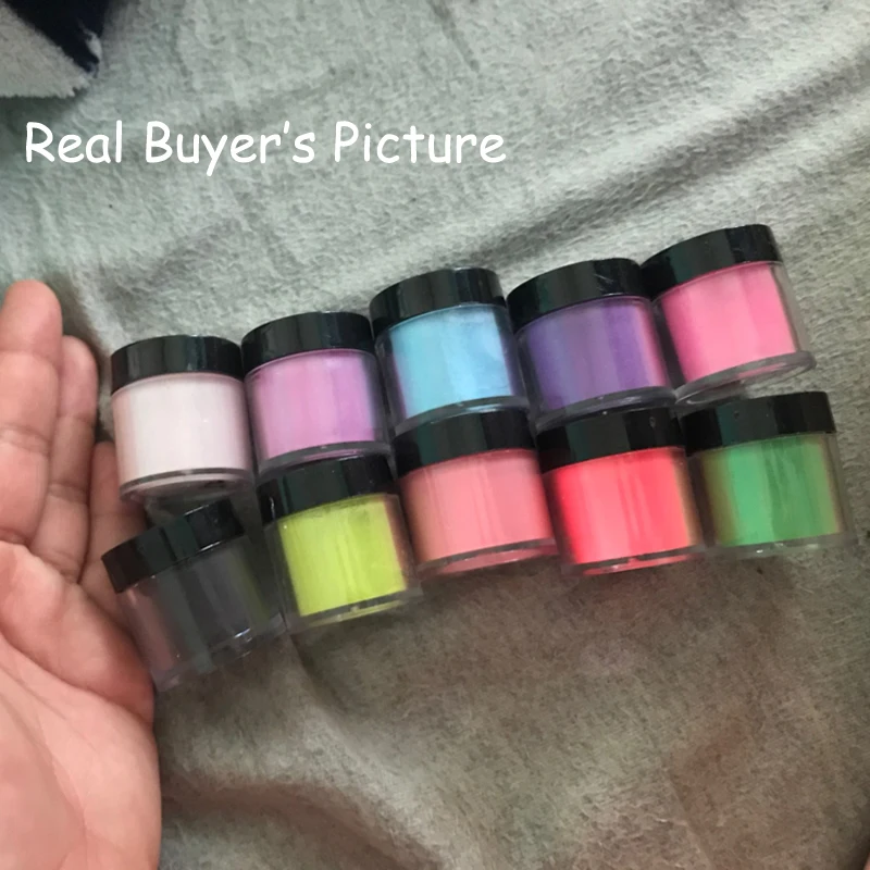 10PCS/Lot Acrylic Powders Bulk Nails System Nail Dipping Fast Drying Nails Acrylic Powder Come 10Bottle Random Color FA90(10PCS)
