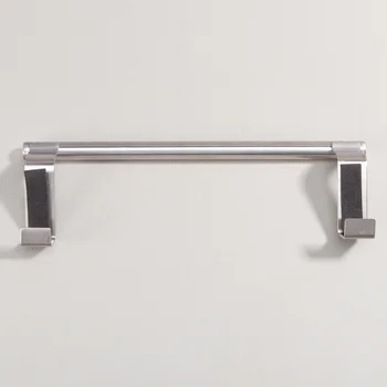 

Stainless Steel Towel Hanging Rack Single-bar Multi-function Doors Organizer Punch-free Towel Hanger (Size S)