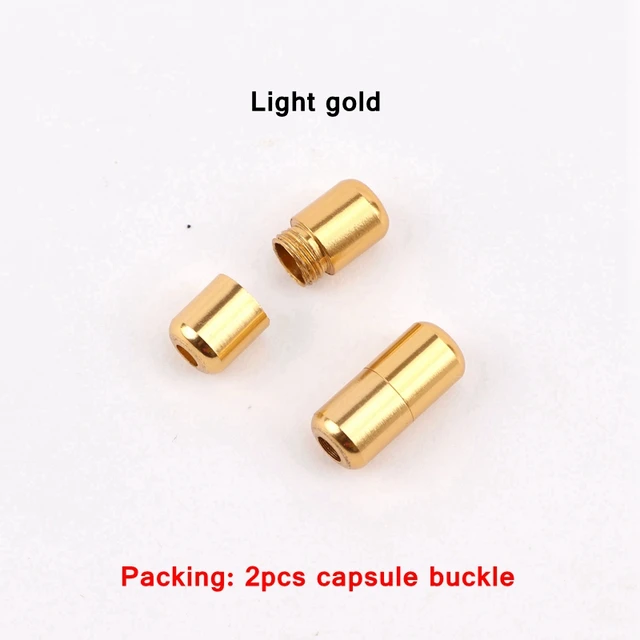 2pcs /1 set Metal Shoelaces lock Accessories No Tie Shoelaces Metal Lace Lock DIY Sneaker Kits Silver Gold Metal lace buckle Light gold