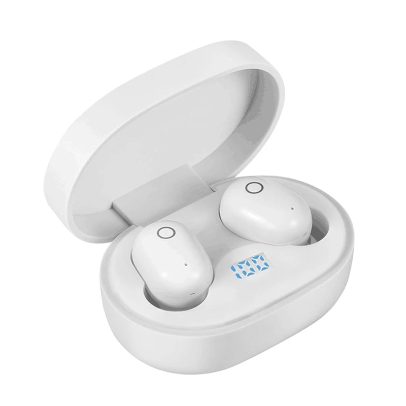 Белый TWS наушники беспроводные Bluetooth наушники с шумоподавлением водонепроницаемые HiFi игровые наушники с микрофоном зарядная коробка - Цвет: Белый