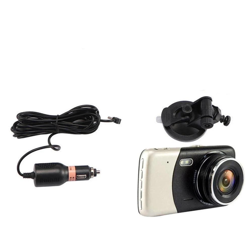 Видеорегистратор Dashcam FHD 1080P " lcd ips с двумя объективами, Автомобильный видеорегистратор на приборной панели, автомобильная камера с углом обзора 170, видеорегистратор для вождения, ночное видение, 24 часа - Название цвета: Without rear camera