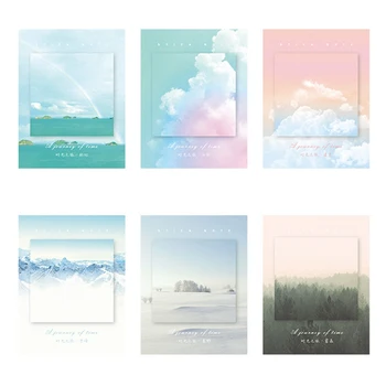

30 Pages/PC Colored Clouds Student Memo Pad Planner Sticky Note Paper Sticker Kawaii Stationery Office School Supplies