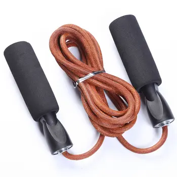 

2020 New Leather Bearing Skip Rope Speed Skipping Rope Adjustable Weighted Boxing Jump Gym Exercise Warm Up Training