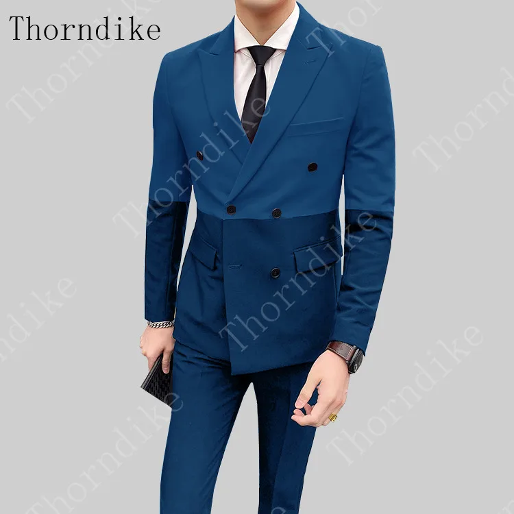 suit 13 Thorndike зеленый сшитый мужской костюм выступление мага сценический наряд ночной клуб Мужской певец и ведущий костюм свадебная одежда - Цвет: suit 13
