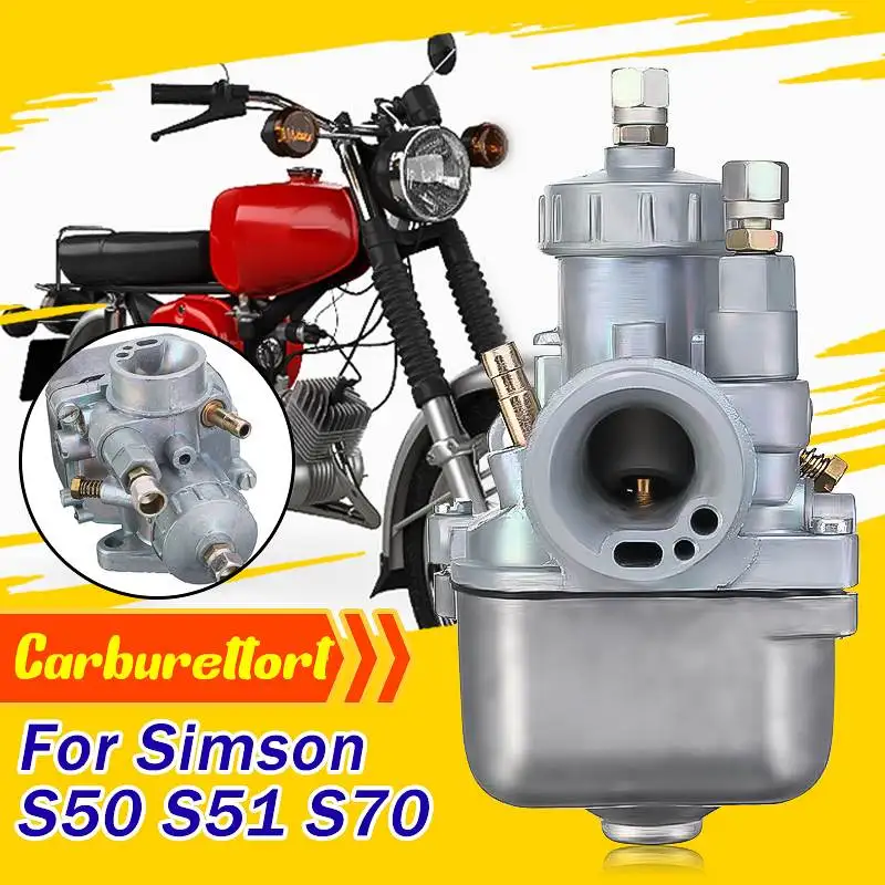 16N1-11 проходной карбюратор для Simson S50, S51 S70 16 мм удельная производительность карбюратор двигатель Carb Алюминий Серебро