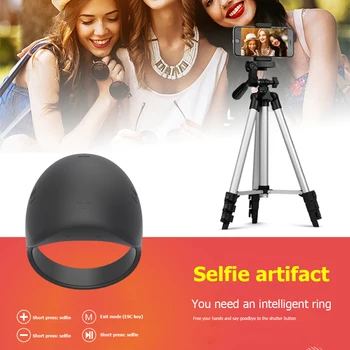 

Bluetooth 5.0 Remote Control Durable R51 Wearable Finger Ring Lightweight Fashionable for iOS Android TV Decoration