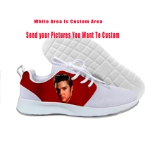 2019 Hot Cool moda alta calidad zapatillas divertidas Handiness Casual zapatos 3D impreso para hombres mujeres Pop Rock Aaron Elvis Presley
