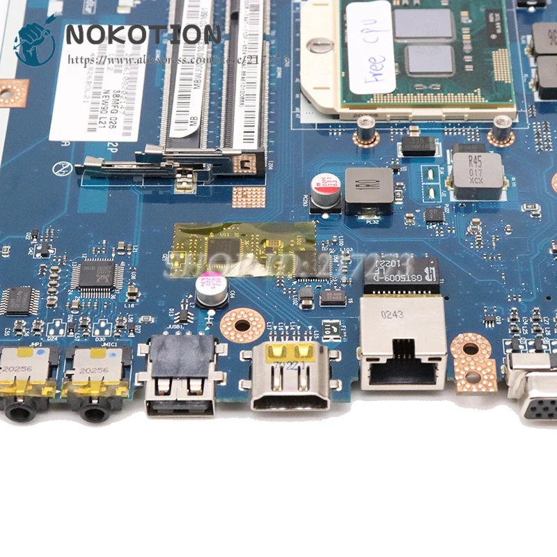 NOKOTION MBWJU02001 MB. WJU02.001 для acer aspire 5741 5741zg 5742 5742G материнская плата для ноутбука NEW70 LA-5892P HM55 DDR3 Бесплатный процессор