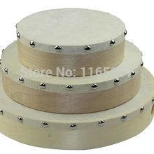 Хорошее качество, детский деревянный ударный барабан с деревянной кожей, музыкальный инструмент для раннего развития