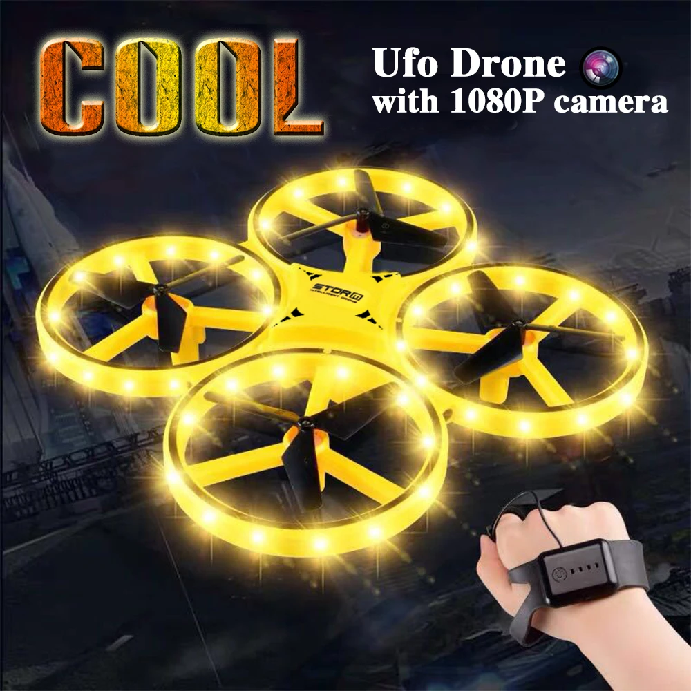 UFO Drone mini drone 1080P Induction Smart Watch Remote Sensing Gesture Aircraft Hand Control Drone Altitude Hold Kids toys UFO Drone mini drone 1080P Induction Smart Watch Remote Sensing Gesture Aircraft Hand Control Drone Altitude Hold Kids toys