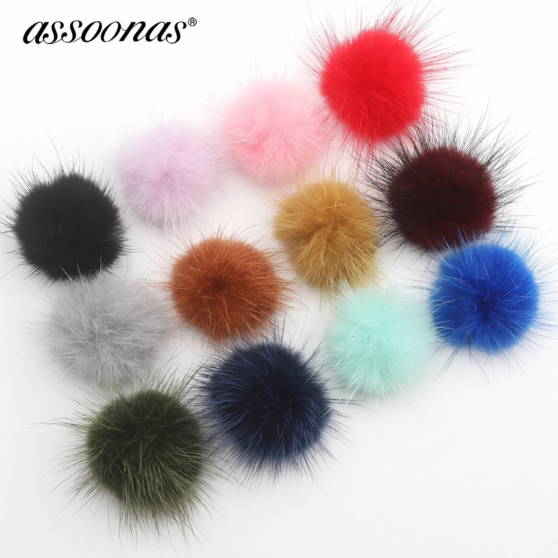 Assoonas L201, кисточка, меховая кисточка, ювелирные аксессуары, плюшевый Шарик Кисточкой, ручная работа, шарм, изготовление ювелирных изделий, DIY кисточка, 10 шт./партия