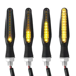 Clignotant LED pour moto, véhicule électrique, feux avant et arrière, 4 pièces 