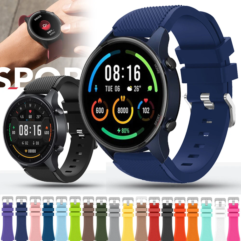 For Xiaomi Mi Watch Color Strap Silicone Wristband Bracelet 22mm Watchband  For Xiaomi Smart Mi Watch Color Sports Edition Correa - Watchbands -  AliExpress