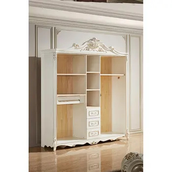 

Classic 5 door wardrobe closet Bedroom Furniture wood wardrobe cabinet antique Classic wooden bedroom white wardrobe