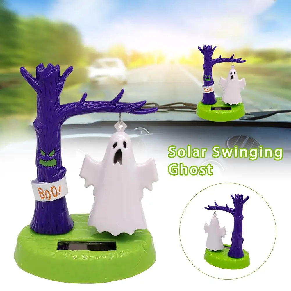 

Solar Shaking Head Doll Solar Swinging Ghost Car Decoration Cartoon Car Doll Car Interior Jewelry Halloween Gift