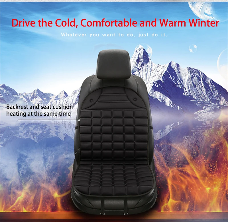 DC12V Heated Car Seat Cover Universal Heating Seat Pads for Cars Household Winter Warmer Heater Cushion Covers Auto Accessories