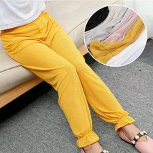 Натуральный Детокс ren tiao весна-лето горячая распродажа Детские противомоскитные штаны свободный крой классный шелк вискоза труба фонарь