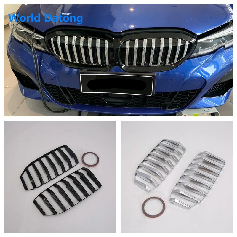 

Accessories For BMW 3 Series G20 G28 2019+ Front Grille Bumper Trims Chrome Car-Styling 2pcs