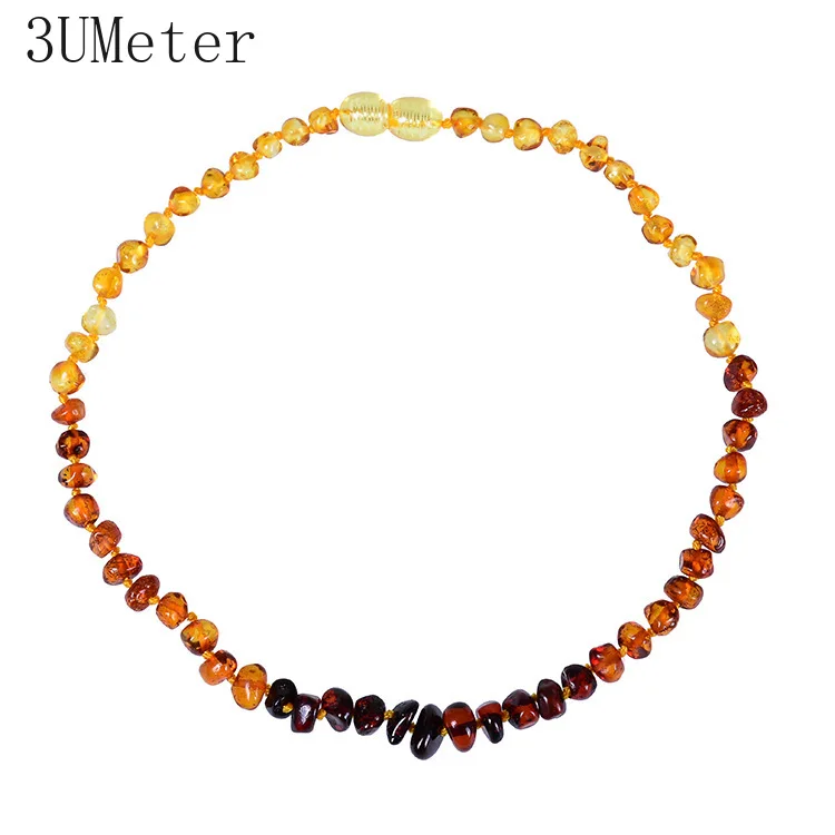 Яркий Луна крест-граница натуральный балтийский янтарь ожерелье Детские молярные цепи детское ожерелье зубы подарок Прямая