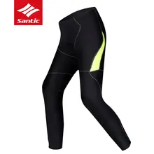 Santic зимние мужские велосипедные штаны флисовые 4D подушки мягкие удобные MTB шоссейные велосипедные штаны уличная теплая велосипедная одежда