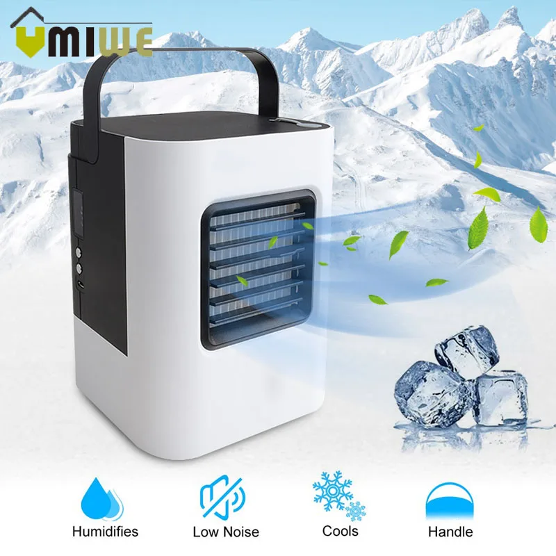 

Rechargeable Portable Air Conditioner USB Mini Personal Air Cooler Humidifier Purifier Air Cooling Fan Purifier with Cooling Fan