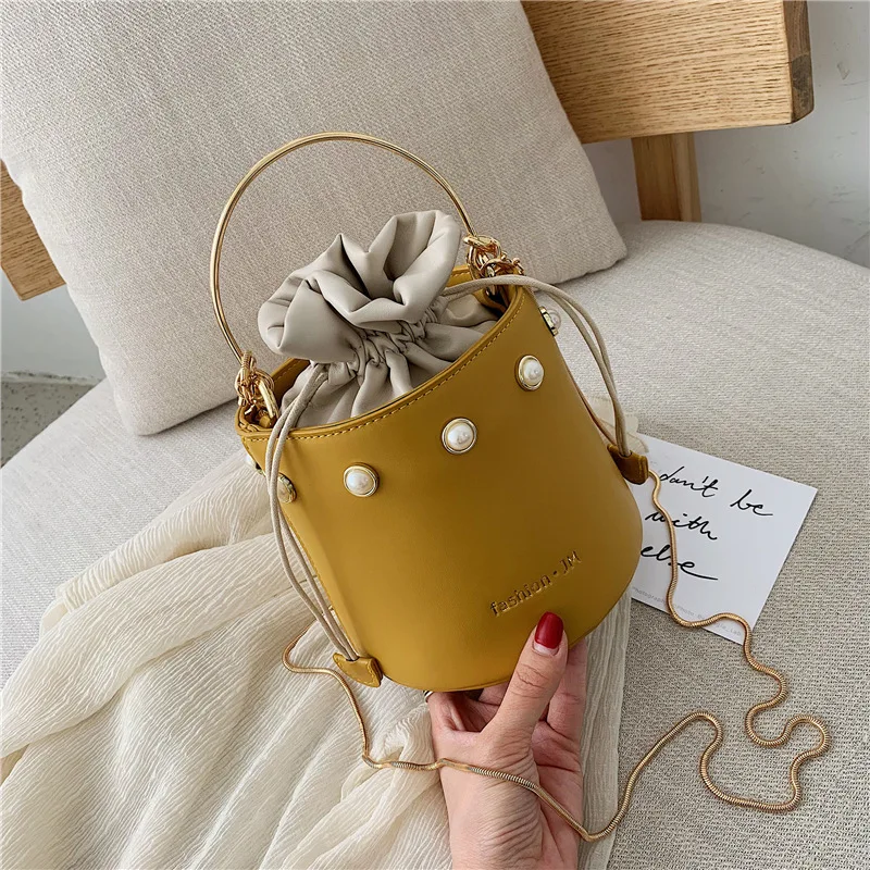 

Female Tote Pearl Leather Crossbody Bags For Women 2020 Luxury Handbags Designer Sac A Main Ladies Hand Shoulder Messenger Bag