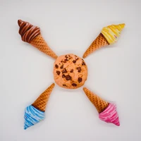 Funny Squeaky Toys For Small Medium Dogs Puppy Bite Resistant Simulated Dog Toy Meat Seafood Ice Cream Series Pet Product 2